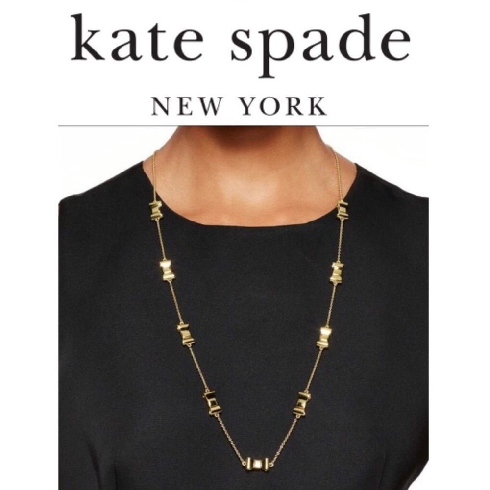 ♠️ kate spade “Take a Bow” Long Gold Necklace